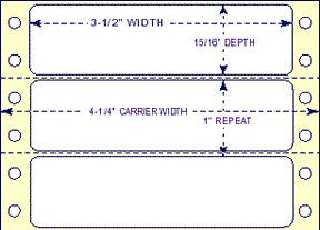 3 1/2" X 15/16" Pin Feed Labels (EDP)